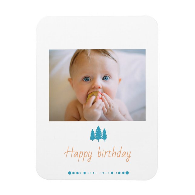 personalize your baby happy birthday memorable  magnet (Vertical)
