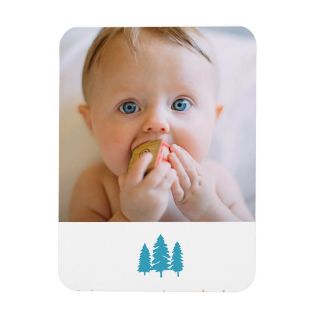 personalize your baby memorable photo magnet (Vertical)