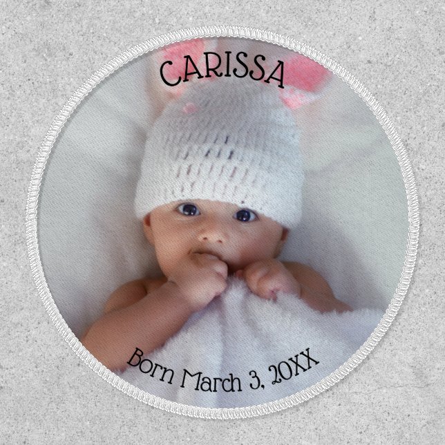 Personalize Your Baby Photo, Name & Birthday, Vs 2 Patch (Front)
