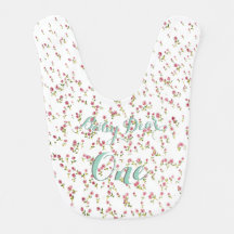 Personalize your Bib! Vintage Style Rose Buds