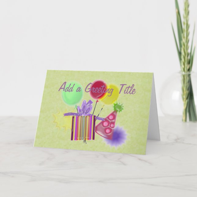 Personalize Your Birthday Card (Front)