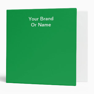 Personalize Your Brand Leaf Green  3 Ring Binder