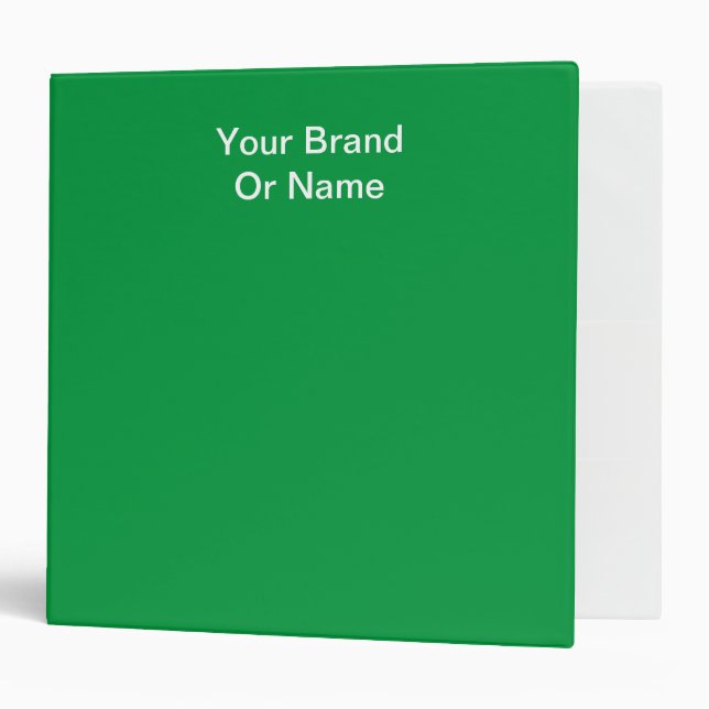Personalize Your Brand Leaf Green  3 Ring Binder (Front/Inside)