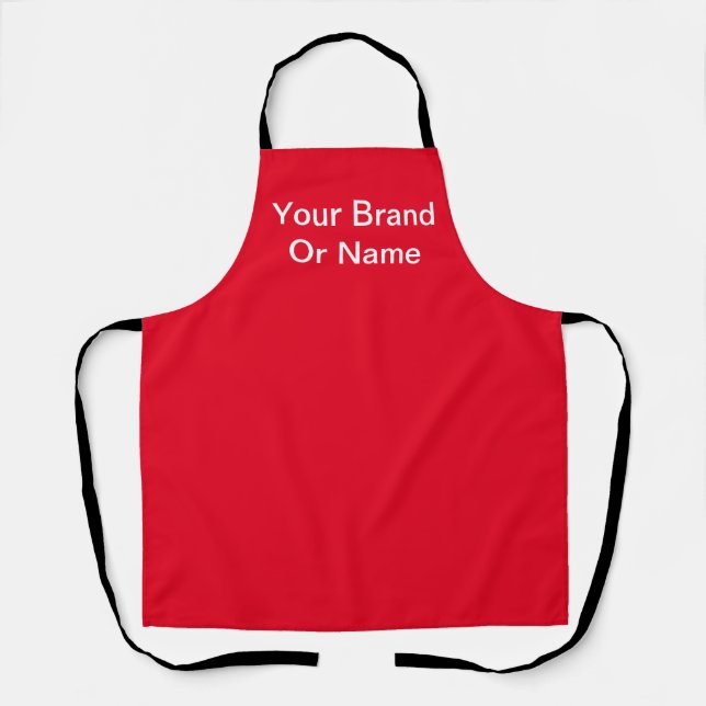 Personalize Your Brand Red  Apron (Front)