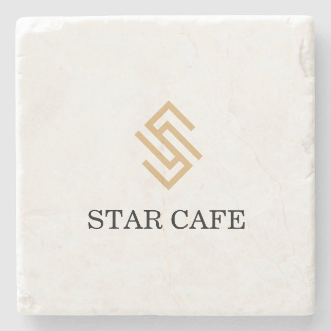 personalize your brand with logo stone coaster (Front)
