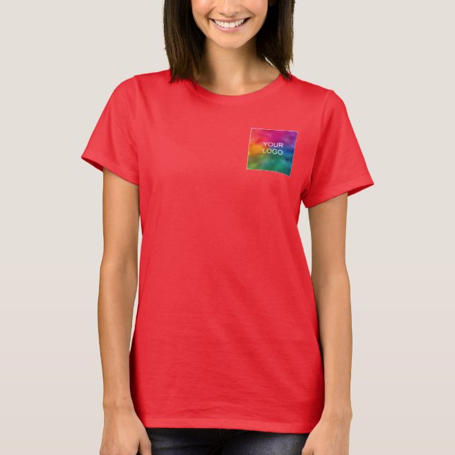 Personalize Your Business Logo Deep Red Template T-Shirt (Front)