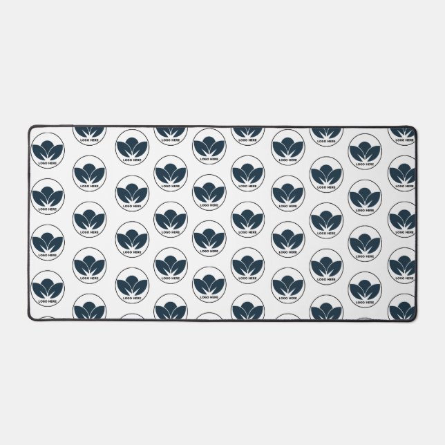 Personalize Your Desk: Black Custom Logo Desk Mat (Front)