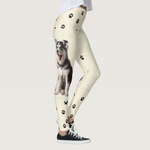 Personalize Your Dog Puppy Photo Leggings Pants