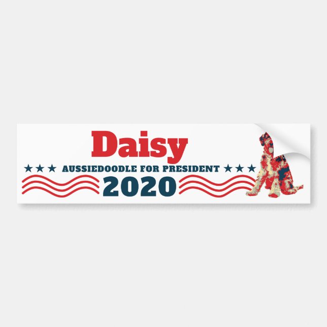 Personalize Your Dog's Name for President 2020 Bumper Sticker (Front)