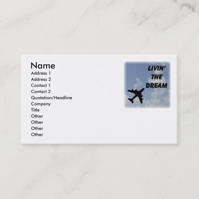 PERSONALIZE Your Dreams Business Card (Front)