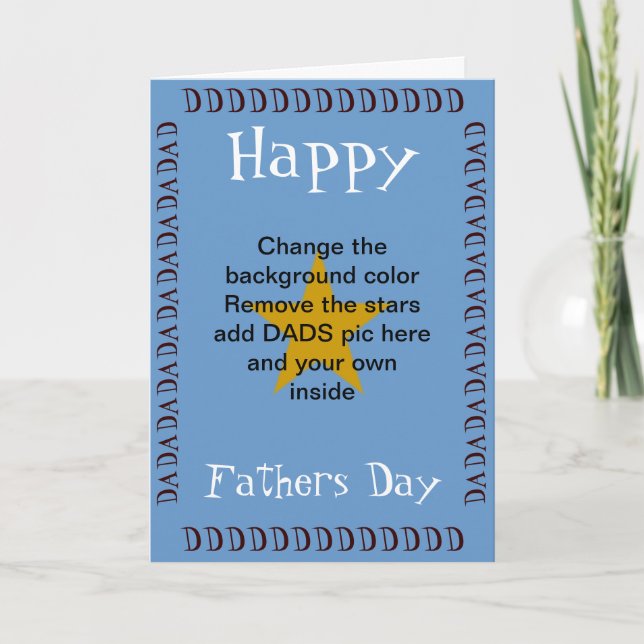 Personalize Your Fathers Day Card (Front)