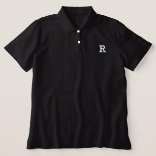 Personalize your favorite letter  embroidered polo shirt
