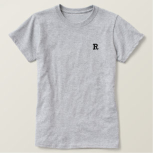Personalize your favorite letter  embroidered shirt