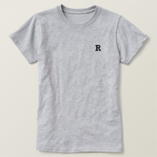 Personalize your favorite letter  embroidered shirt (Design Front)