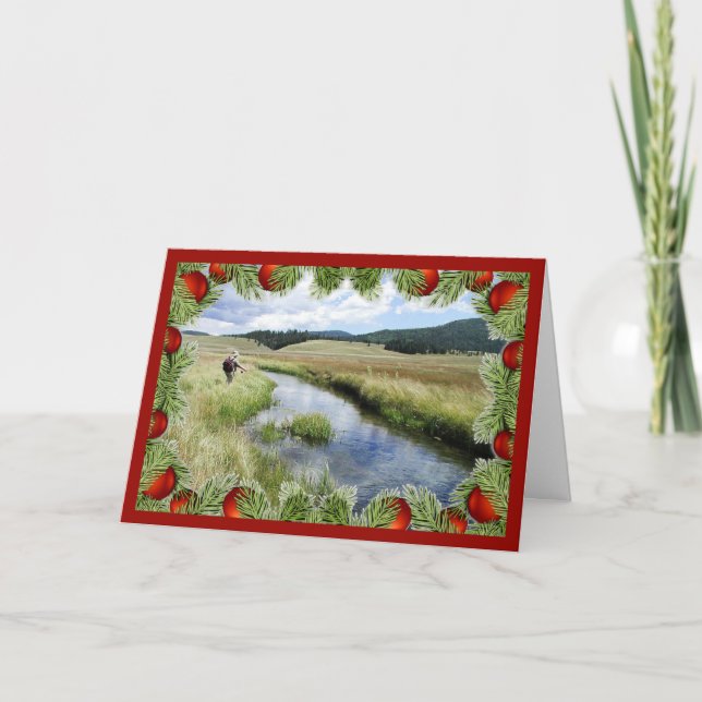 Personalize Your Fly Fishing "Fishmas" Christmas Card (Front)