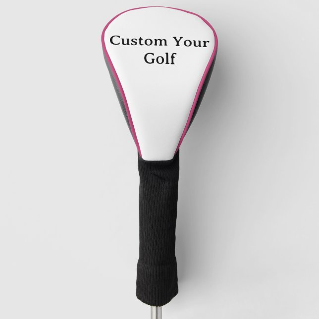  Personalize Your Golf Driver Cover Pink (Front)