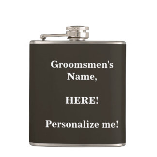 Personalize your groomsmen's flask