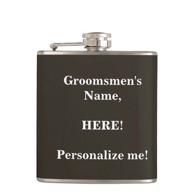 Personalize your groomsmen's flask (Front)