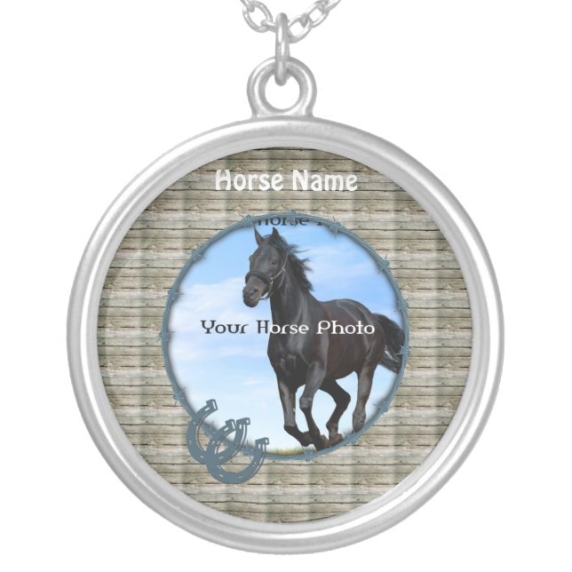Personalize YOUR Horse Photo and Name Necklace (Front)