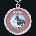 Personalize Your Horse's Photo and Name   Necklace<br><div class="desc">Personalize this Silver Horse necklace with YOUR Horse's Photo and Name - just choose Customize and use the template areas to change the photo and name.</div>