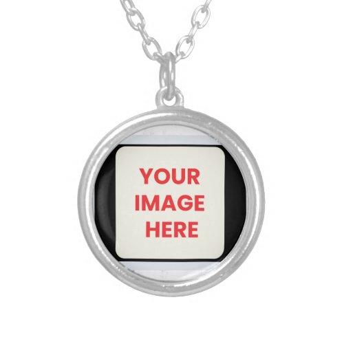personalize your image silver plated necklace