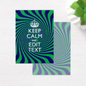 Personalize Your Keep Calm Blue and Green Twist (Desk)