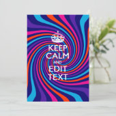 Personalize Your Keep Calm Text on Multicolored (Standing Front)
