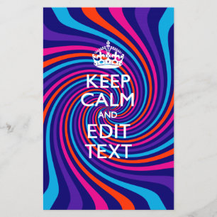 Personalize Your Keep Calm Text on Multicolored Flyer