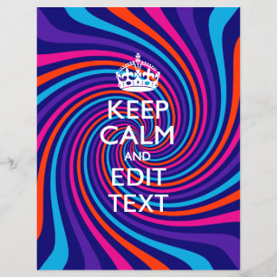 Personalize Your Keep Calm Text on Multicolored Flyer