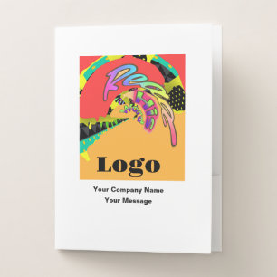 Personalize Your Logo Read His Word Red Yellow Pocket Folder