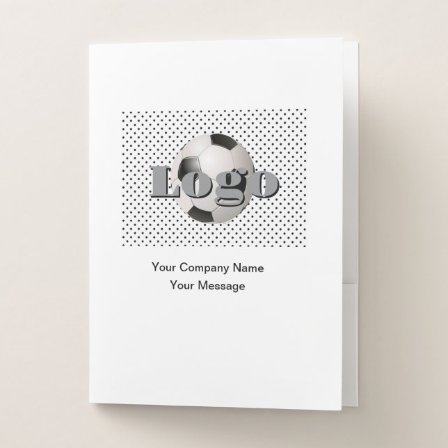 Personalize Your Logo Soccer Ball Design  Pocket Folder (Front)
