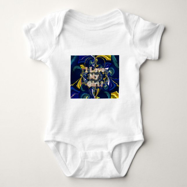 Personalize Your Love Infinity: I Love my Girl Baby Bodysuit (Front)