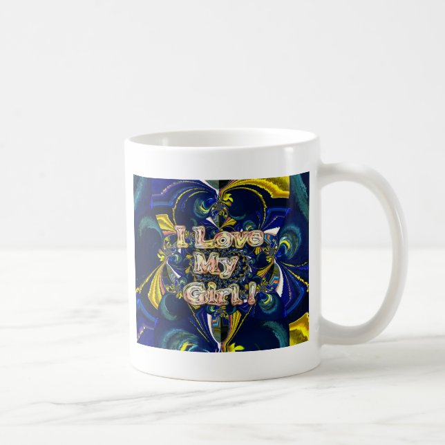 Personalize Your Love Infinity: I Love my Girl Coffee Mug (Right)