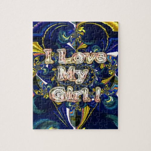 Personalize Your Love Infinity I Love my Girl Jigsaw Puzzle