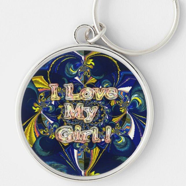 Personalize Your Love Infinity: I Love my Girl Keychain (Front)