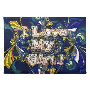 Personalize Your Love Infinity: I Love my Girl Placemat