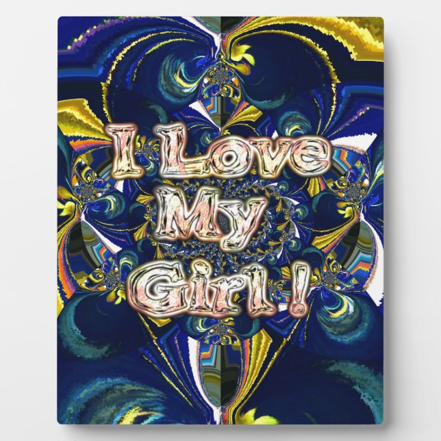 Personalize Your Love Infinity: I Love my Girl Plaque (Front)