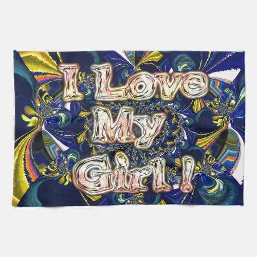 Personalize Your Love Infinity I Love my Girl Towel
