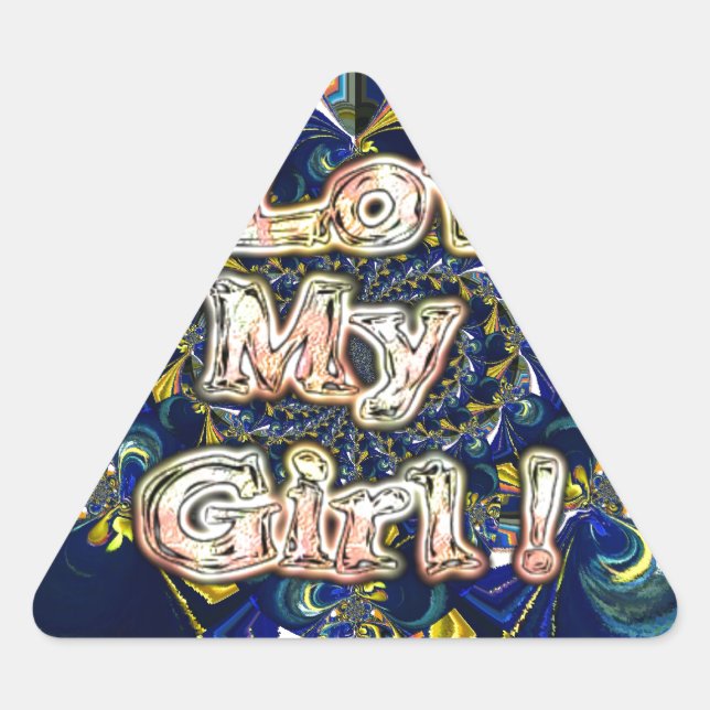 Personalize Your Love Infinity: I Love my Girl Triangle Sticker (Front)