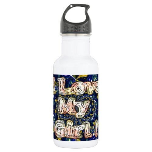 Personalize Your Love Infinity I Love my Girl Water Bottle