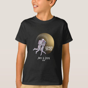 Personalize your Lovers in Space design T-Shirt