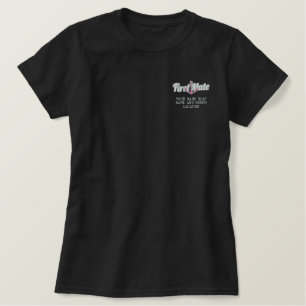 Personalize Your Name First Mate Anchor Decor Embroidered Shirt
