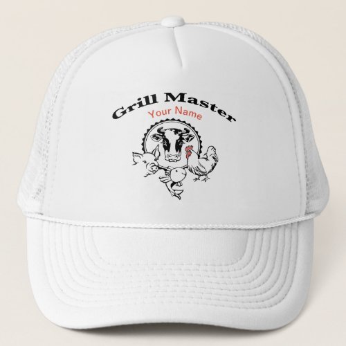 Personalize Your Name Grill Master hat