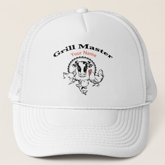 Personalize Your Name Grill Master hat (Front)