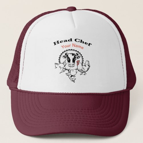 Personalize Your Name Head Chef hat