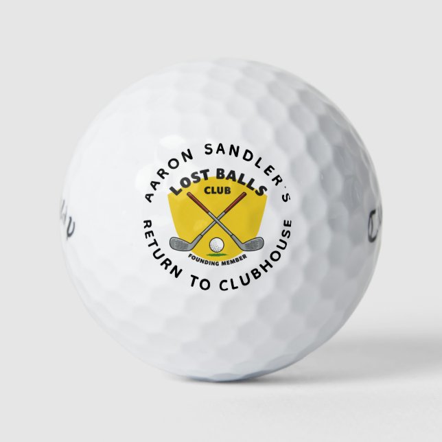 Personalize Your Name Lost Balls Club Humor (Front)
