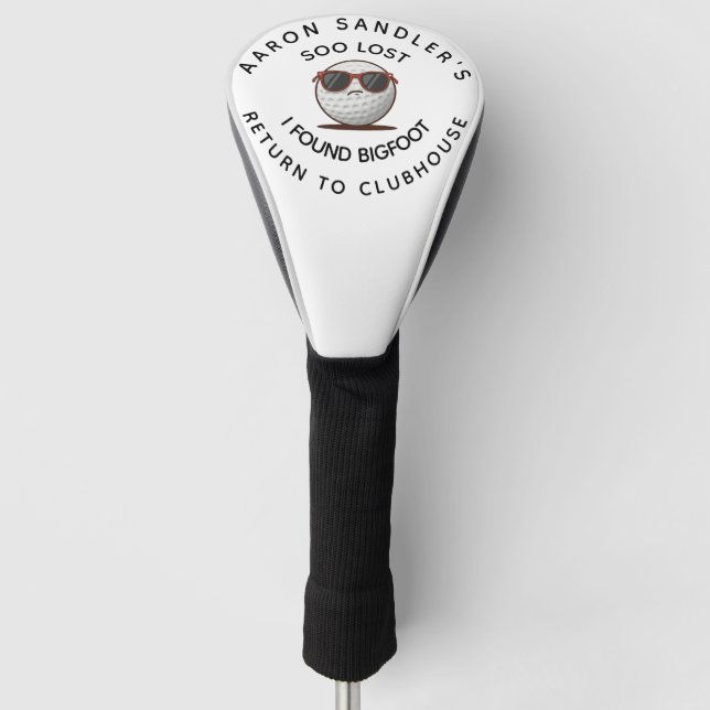 Personalize Your Name Lost Found Bigfoot Golf Golf Head Cover (Front)