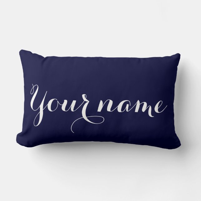 Personalize Your Name Lumbar Pillow (Front)