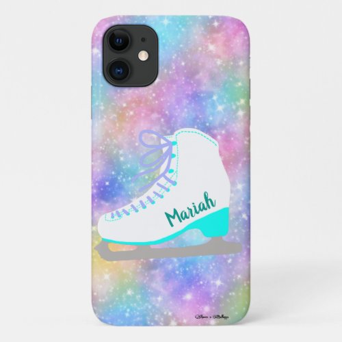 Personalize Your Name Magic Figure Skaters Skates iPhone 11 Case
