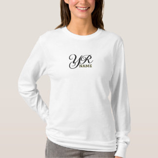 Personalize Your Name Minimal Custom Text Business T-Shirt